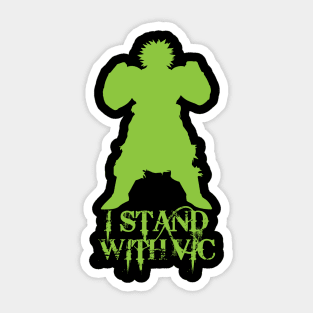 I Stand With Vic Broly Silhouette #istandwithvic #vickicksback Sticker